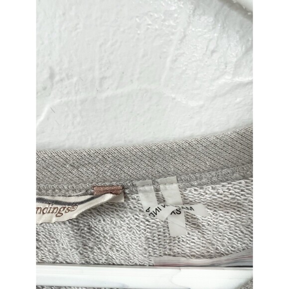 Soft Surroundings Artiste Tunic Top Striped Embroidered Beaded Gray XS New Boho - Picture 6 of 10